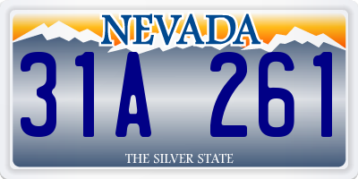 NV license plate 31A261