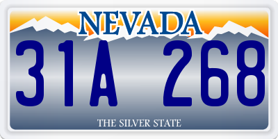 NV license plate 31A268