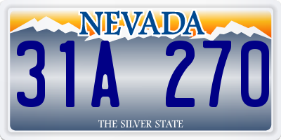 NV license plate 31A270