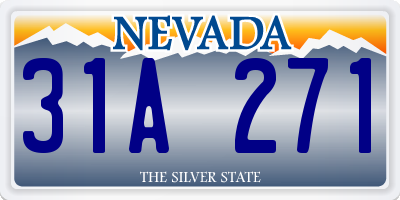 NV license plate 31A271
