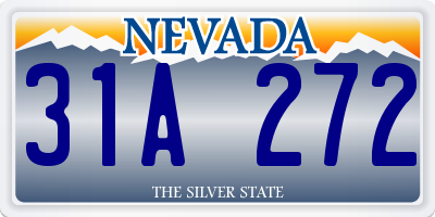 NV license plate 31A272