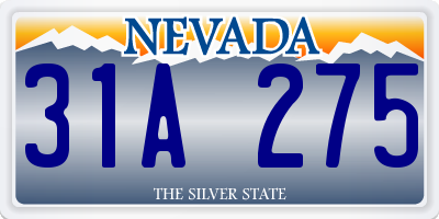 NV license plate 31A275