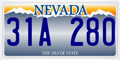 NV license plate 31A280