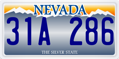 NV license plate 31A286