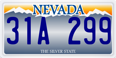NV license plate 31A299