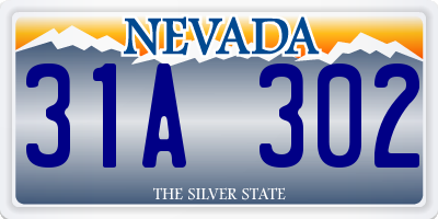 NV license plate 31A302