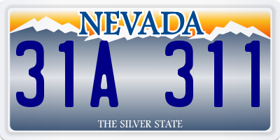 NV license plate 31A311