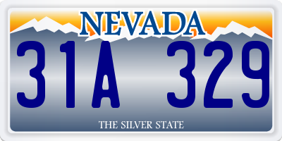NV license plate 31A329