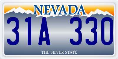 NV license plate 31A330