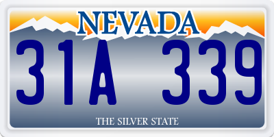 NV license plate 31A339