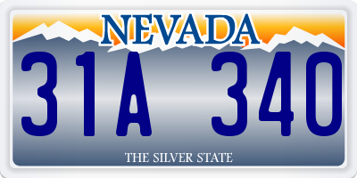 NV license plate 31A340