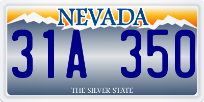 NV license plate 31A350