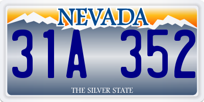 NV license plate 31A352