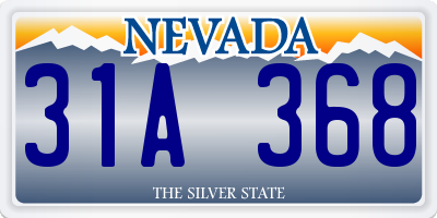 NV license plate 31A368