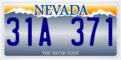 NV license plate 31A371