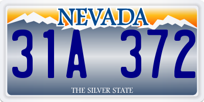 NV license plate 31A372