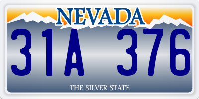 NV license plate 31A376