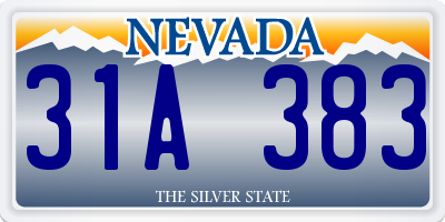 NV license plate 31A383