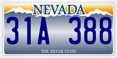 NV license plate 31A388