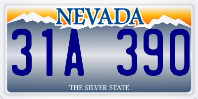 NV license plate 31A390