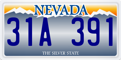 NV license plate 31A391