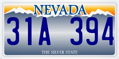 NV license plate 31A394