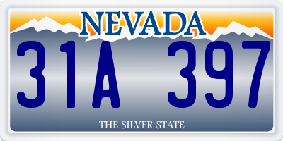 NV license plate 31A397