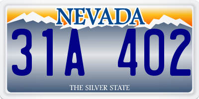 NV license plate 31A402