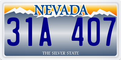 NV license plate 31A407