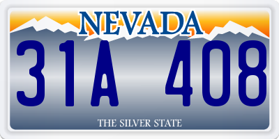 NV license plate 31A408