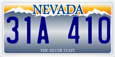 NV license plate 31A410