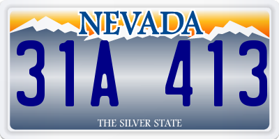 NV license plate 31A413