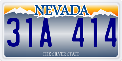 NV license plate 31A414