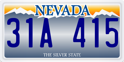 NV license plate 31A415