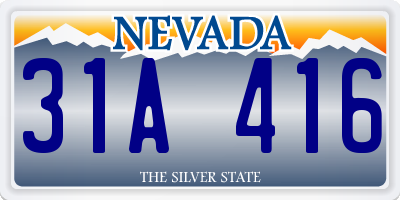 NV license plate 31A416