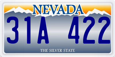 NV license plate 31A422