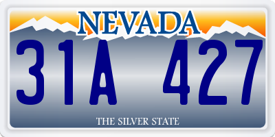 NV license plate 31A427