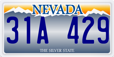 NV license plate 31A429