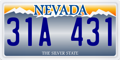 NV license plate 31A431