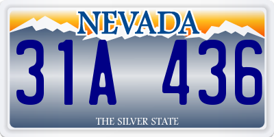NV license plate 31A436