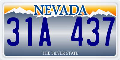 NV license plate 31A437