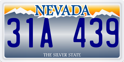 NV license plate 31A439