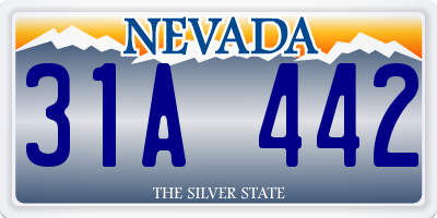 NV license plate 31A442