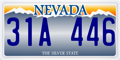 NV license plate 31A446