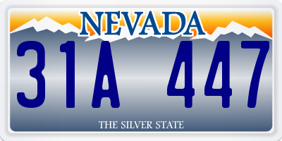 NV license plate 31A447