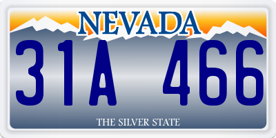 NV license plate 31A466