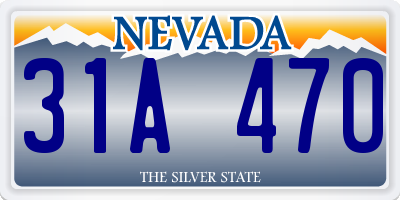 NV license plate 31A470