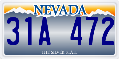 NV license plate 31A472
