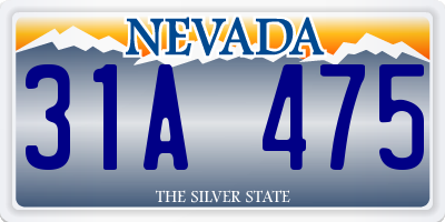 NV license plate 31A475