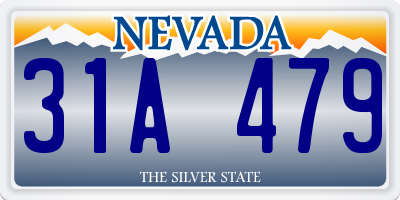 NV license plate 31A479
